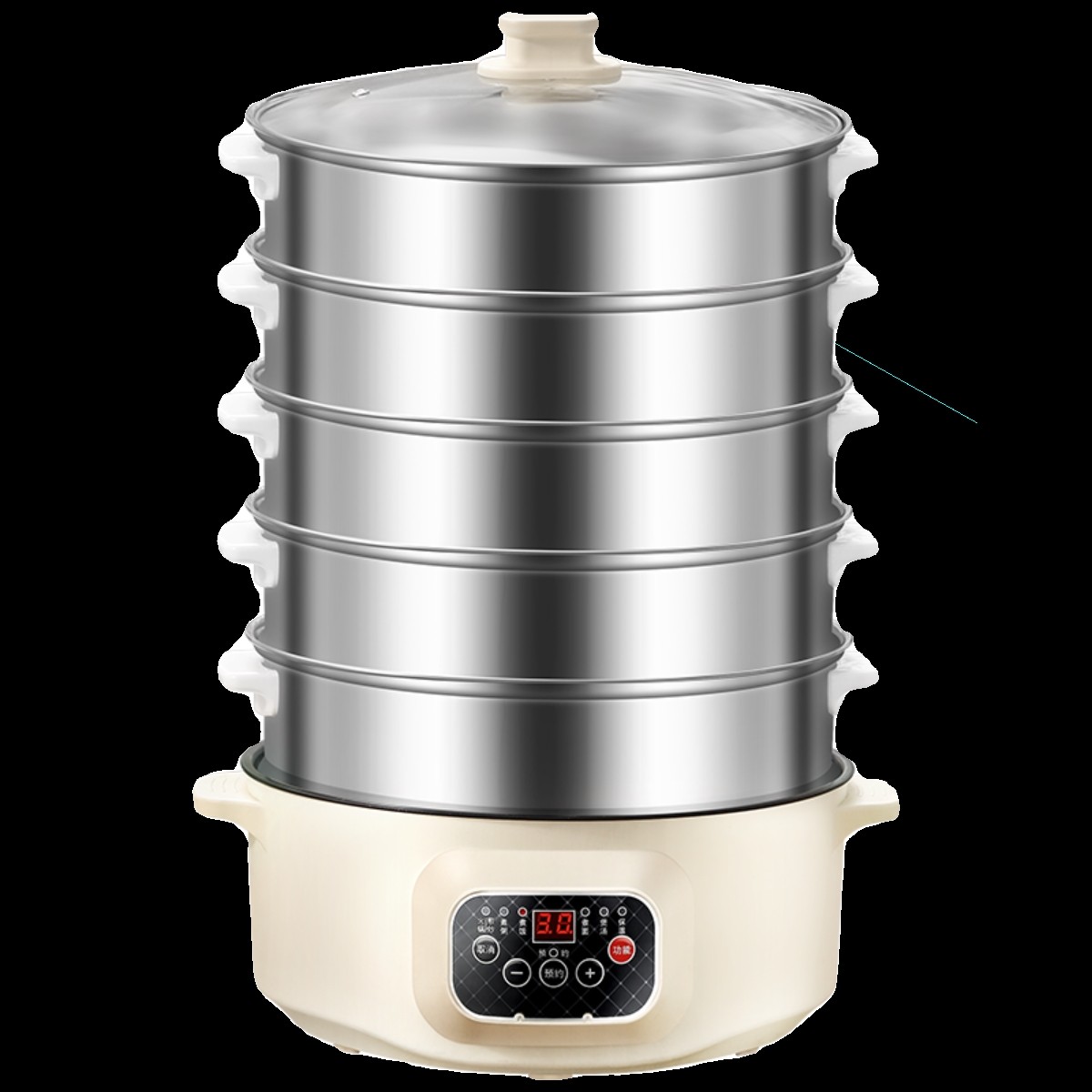 多功能电蒸锅家用大容量三层电蒸定时多层蒸馒头智能蒸煮锅笼预约,淘宝优惠券,粉丝福利购,淘宝优惠卷