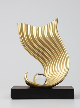 2025新款奢华木质轻奢电视柜客厅酒柜玄关装饰品高档乔迁礼品