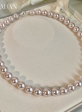 施家正圆曼塔玫瑰珍珠项链颈链女