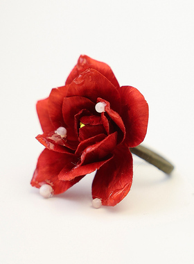 非遗绒花戒指女士指环原创品