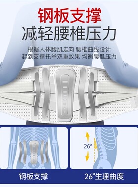 日本护腰支撑钢板加压透气