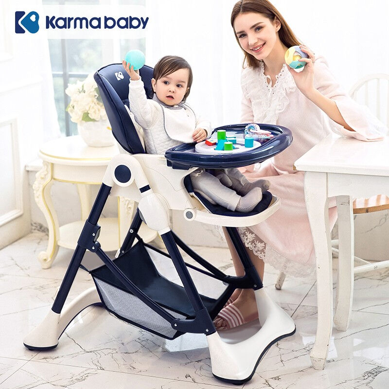 karmababy卡曼宝宝餐椅可折叠便携婴儿坐椅儿童家用吃饭餐椅座椅