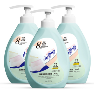 小漂漂强力除菌除螨进口酵素液玫瑰香去渍内衣洗衣液500g*3瓶