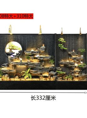 户外鱼池造景庭院装饰大隔断高山循环背景循环水室外别墅养鱼池