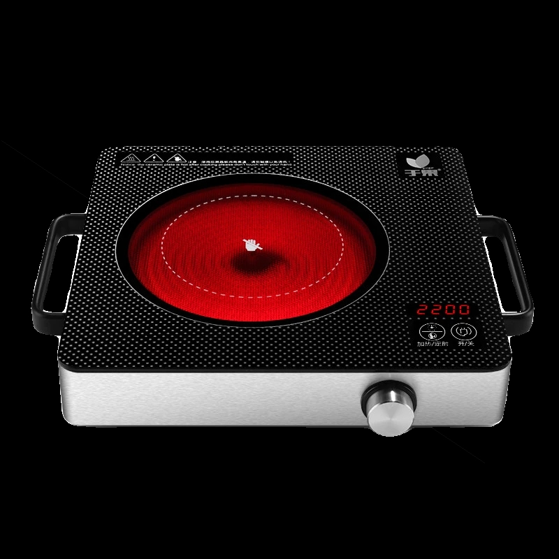 于果电陶炉2200W双环爆炒电磁炉光波炉家用加热炉煮茶炉火锅烧烤 - 图3