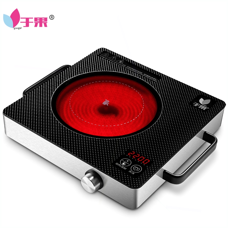 于果电陶炉2200W双环爆炒电磁炉光波炉家用加热炉煮茶炉火锅烧烤 - 图1