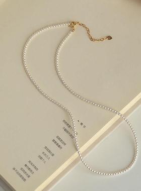 chomelkinsey2mm迷你珍珠项炼 炼 女淡水极细小珍珠精致百搭2025