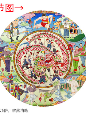 《天地人和》中国风客厅书房茶室装饰挂画玄关背景墙高清卷轴字画