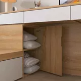 Современная минималистская небольшая квартира татами аренда кровати Домашнее столовое стол в интегрированном комбинациях для хранения односпания для хранения кровати.