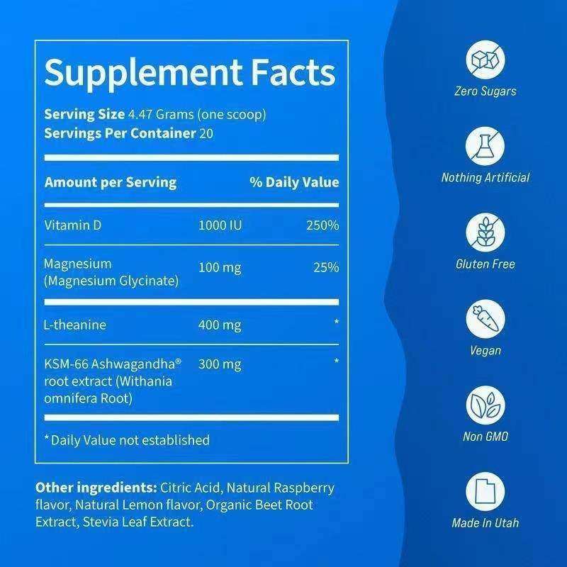 跨境热卖Supercalm 镇静镁粉饮料袋装电解质混合粉末冲剂 树莓粉,淘宝优惠券,粉丝福利购,淘宝优惠卷