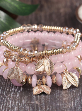 批发波西米亚翅膀手链多层串珠小众设计感跨境饰品