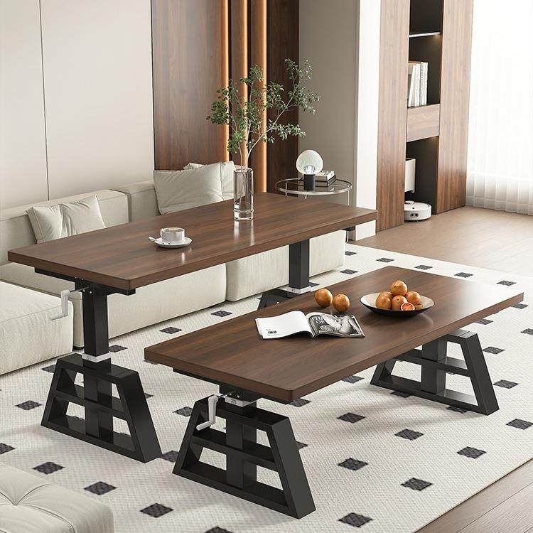 升降茶几客厅家用吃饭餐桌多功能实木学习书桌工作台手摇升降桌子,淘宝优惠券,粉丝福利购,淘宝优惠卷