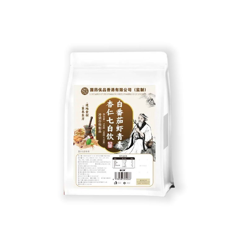 国药优品白番茄虾青素杏仁七白饮葛根茯苓百合莲子山药粉真材实料