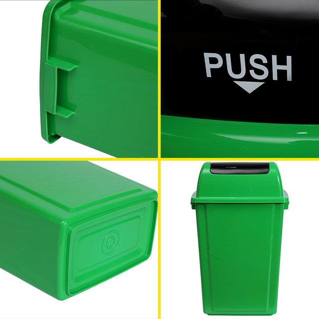 Commercial rectangular trash cans for outdoor kitchen and bathroom
