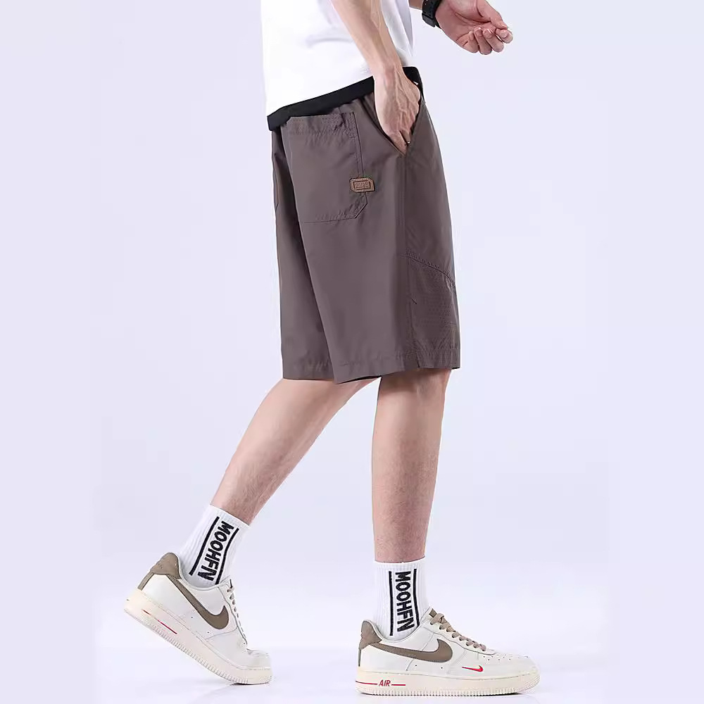 简格轻奢夏季薄款五分裤男士透气速干工装短裤宽松外穿运动休闲裤 - 图2