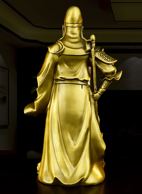 纯铜招財关公客厅店铺开业礼品