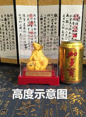 十二生肖摆件全套12生肖鼠牛虎兔龙蛇马羊猴鸡狗猪绒沙金工艺摆设