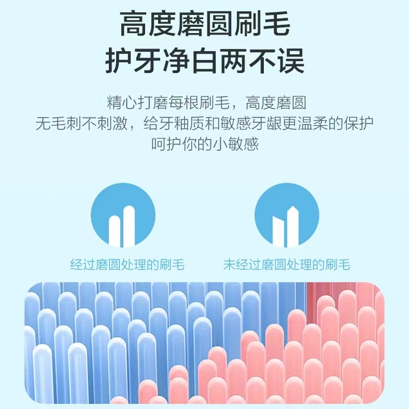 适配博皓proora电动牙刷头T33/38/T09替换头成人情侣杜邦清洁刷毛
