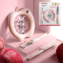 Fruit Slicer Sharpened Leather Three Sets Kitchen Multifunction Small Tool Stainless Steel Apple Pear Blocking Chipping Peel