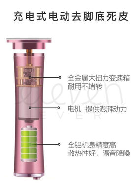 usb充电款电动磨脚器修脚器新款去死皮修长机身磨脚器厂家