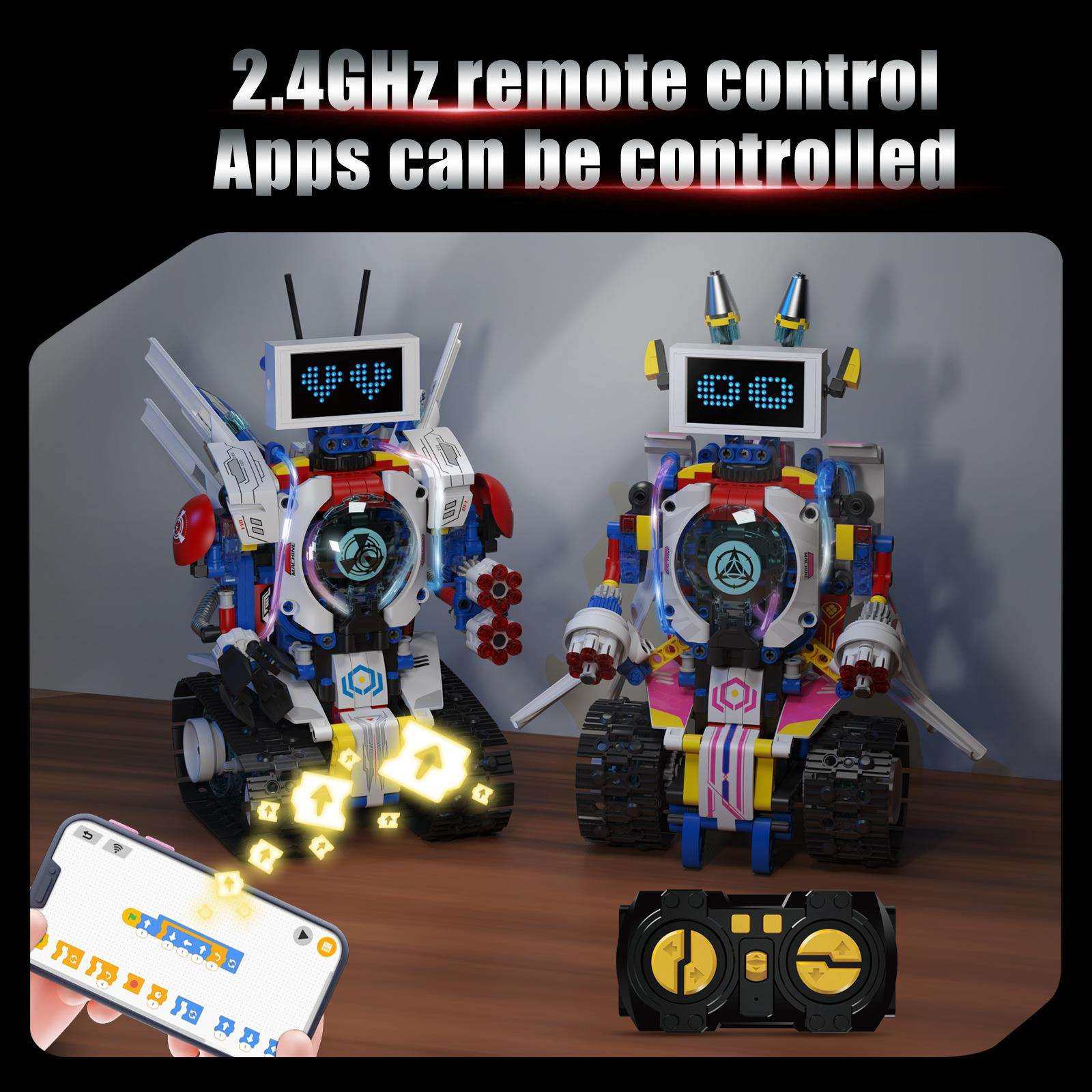 新品LED屏幕表情变化灯光积木科教小颗粒编程积木玩具机器人,淘宝优惠券,粉丝福利购,淘宝优惠卷