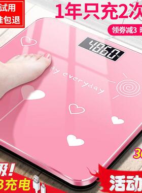家用体重秤家用成人精准电子秤智能体脂秤女生可爱减肥称重人体秤