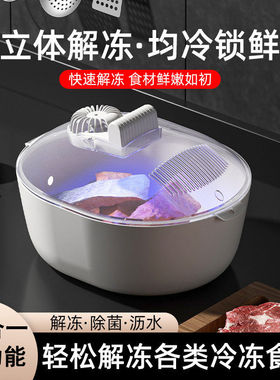 解冻器四合一家用解冻机厨房洗菜沥水篮礼品便捷解冻神器肉化冻器