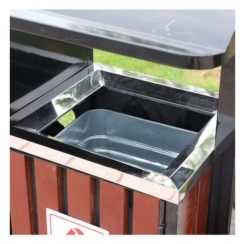 户外园林塑木垃圾箱 木制镀锌板环保小区公园街道垃圾桶,淘宝优惠券,粉丝福利购,淘宝优惠卷