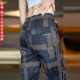 ກາງເກງ plaid ຜູ້ຊາຍ summer ice silk ກາງເກງບາງໆ