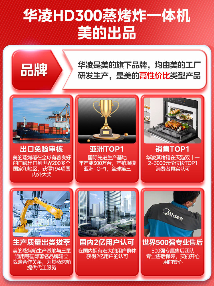  华凌厨电嵌入式电蒸箱