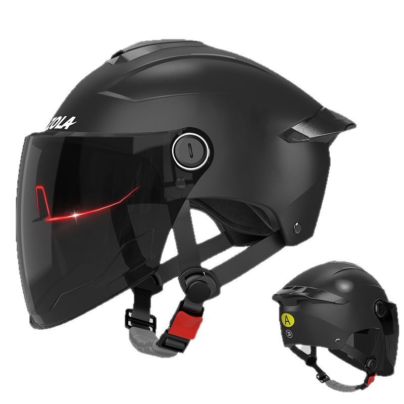 New national standard 3C certified double-mirror electric motorcycle helmet for women and men battery car half helmet summer sun protection safety helmet