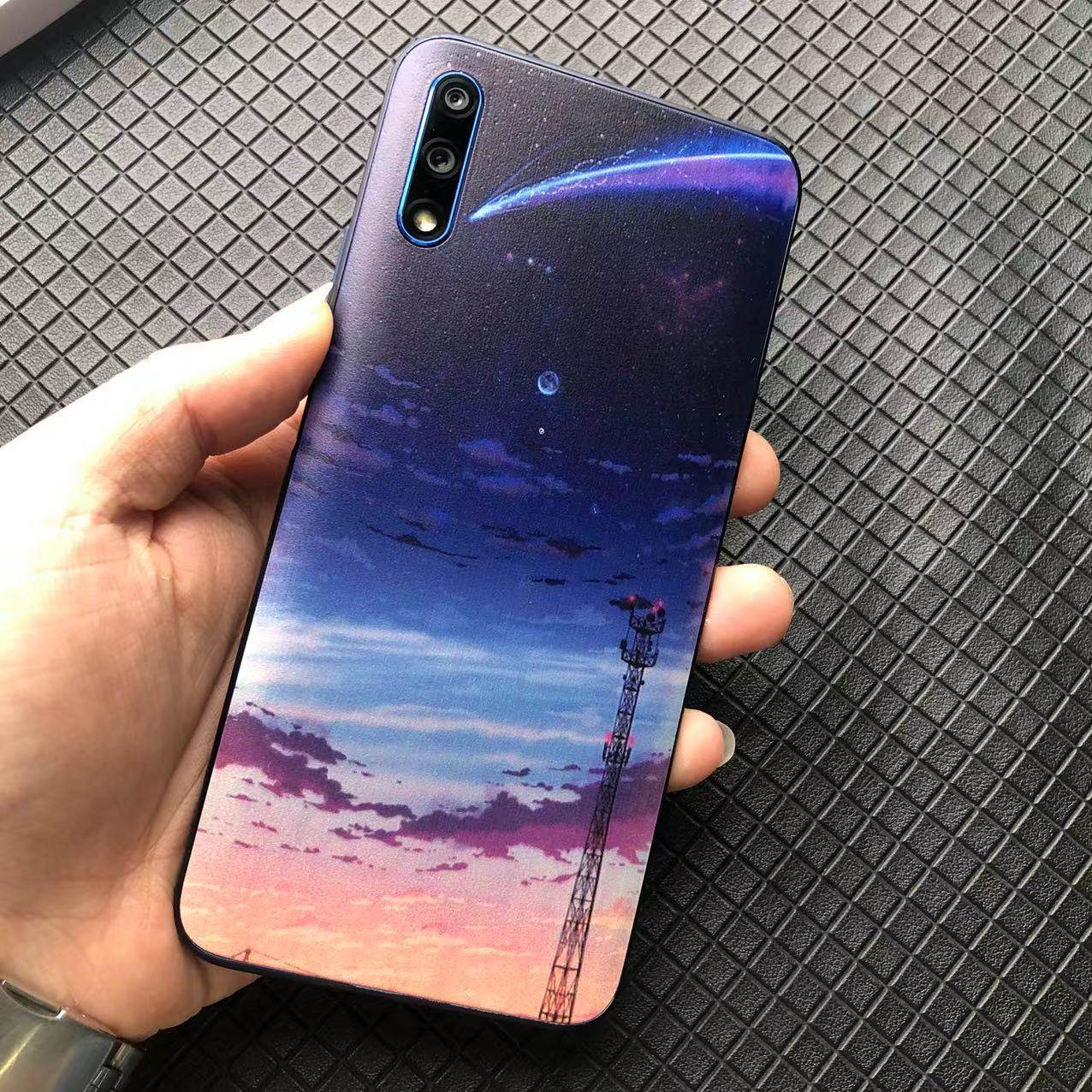 适用华为荣耀9x塑料后盖honor9xpro手机电池盖外背屏后壳替换透明