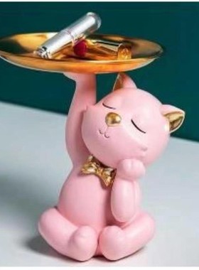 招财猫入户门钥匙收纳玄关摆件客厅电视柜家居装饰品乔迁新居