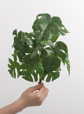 仿真绿植室内办公桌假花把束盆栽摆件仿真叶子家居装饰造景配件