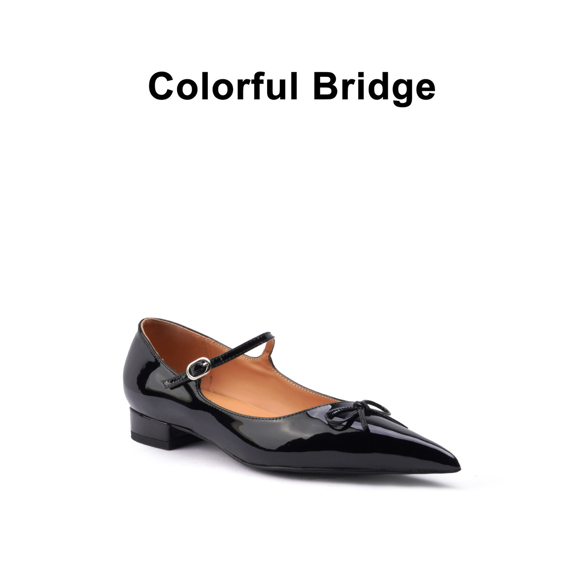 Colorful Bridge丨黑蝴蝶尖头甜美玛丽珍鞋 女士平底芭蕾鞋,淘宝优惠券,粉丝福利购,淘宝优惠卷