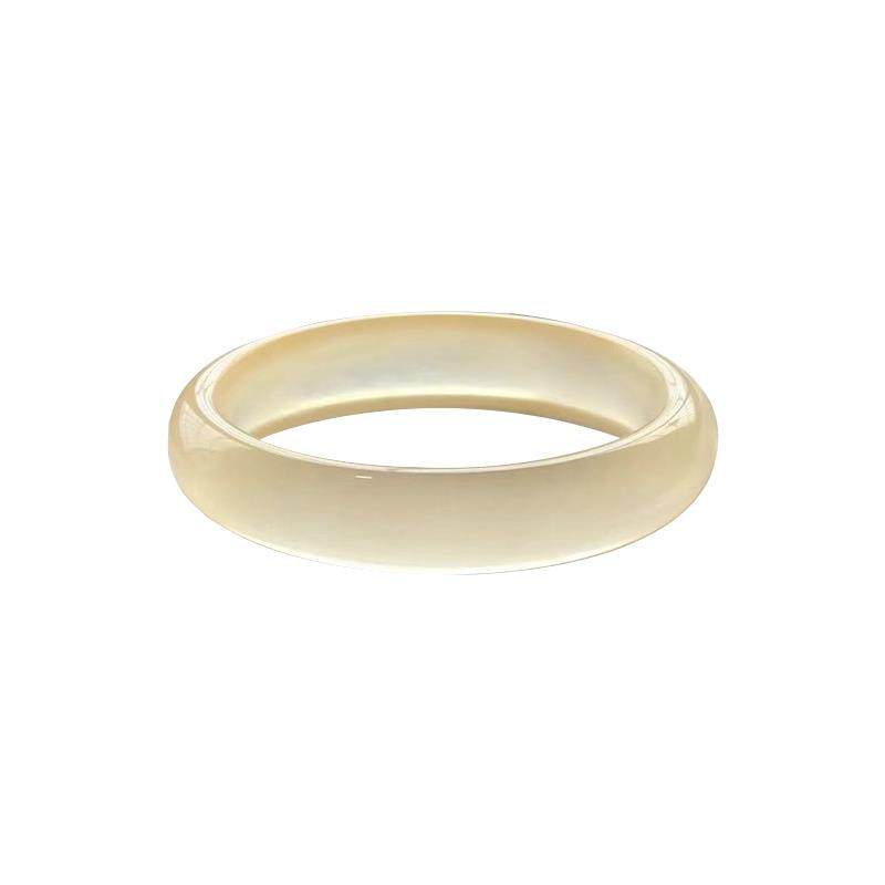 香槟金手镯高冰透玉镯女款白月光荔枝冻白色非玛瑙玉髓送女友礼物