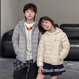 Champion冠.军儿童三防抗菌连帽羽绒服