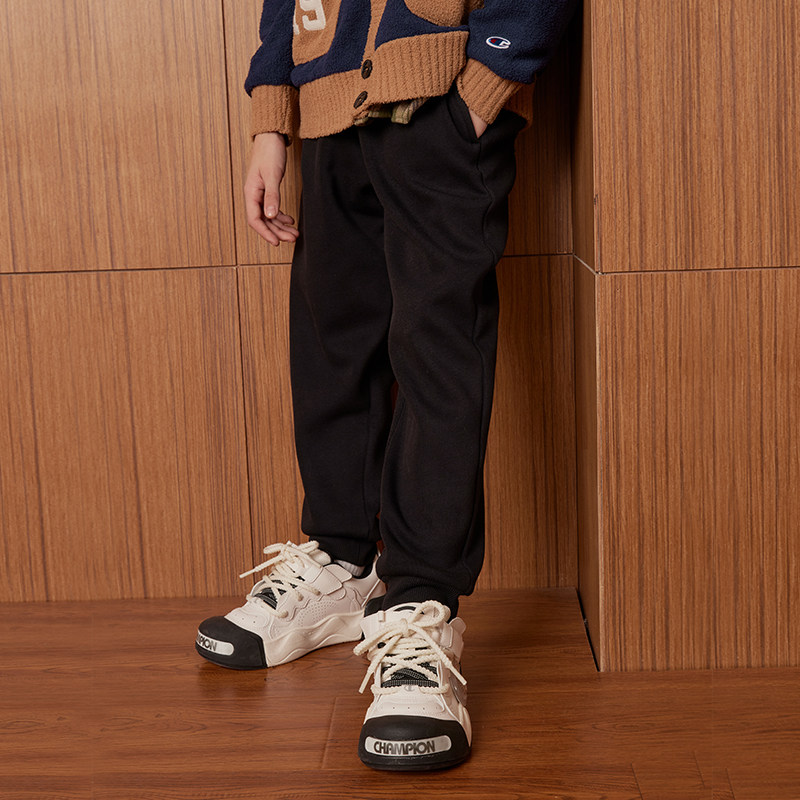 【厚绒】Champion冠军男女儿童装25冬季新款刺绣经典加绒卫裤长裤,淘宝优惠券,粉丝福利购,淘宝优惠卷