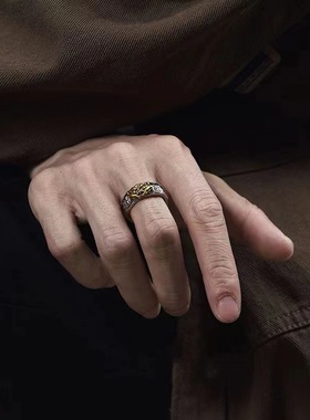 新款复古民族风潮流吞金兽戒指做