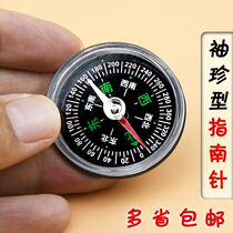 Referring to the northern needle child primary school students use the Chinese and English red arrows to refer to the North Science Mathematics class with a compass for students