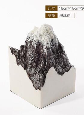 新中式山景艺术摆件禅意样板间玄关隔断柜展柜茶室民宿博古架软装