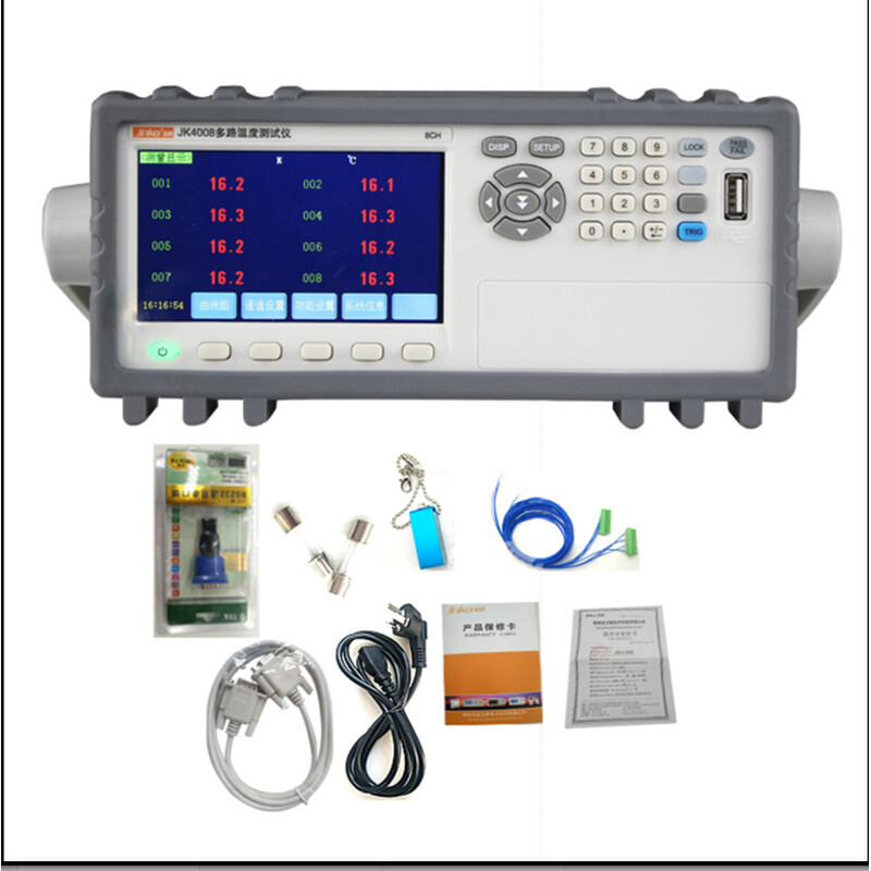 金科JK4008台式多路温度测试仪宽范围测温器-200℃～1800℃巡检仪-图1