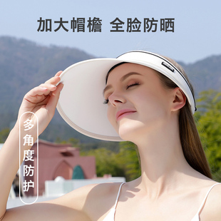 夏季大帽檐空顶防晒帽，轻薄透气遮阳必备