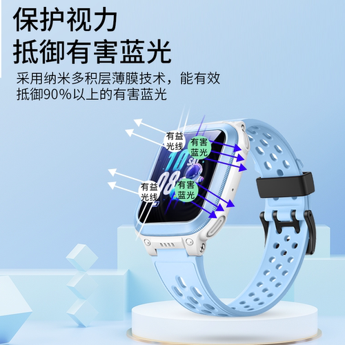 适用小天才Q1R钢化膜电话手表Q1C/D1S贴膜W2127AC小天才q1r手表膜d1s手表钢化膜儿童智能手表屏幕膜护眼防摔 - 图2