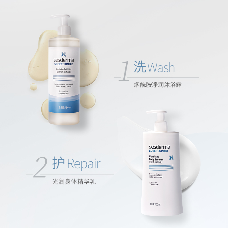 sesderma烟酰胺沐浴露亮肤补水光润身体乳嫩肤洗护礼盒官方正品
