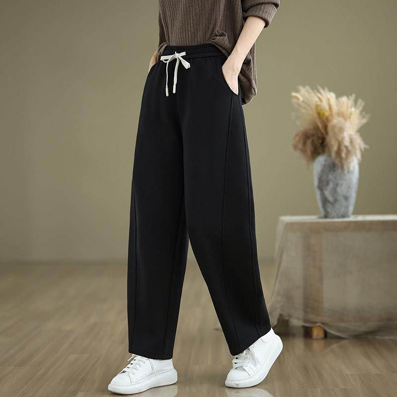 灰色直筒窄版香蕉阔腿裤女秋冬新款小个子高腰宽松运动镰刀卫裤子,淘宝优惠券,粉丝福利购,淘宝优惠卷