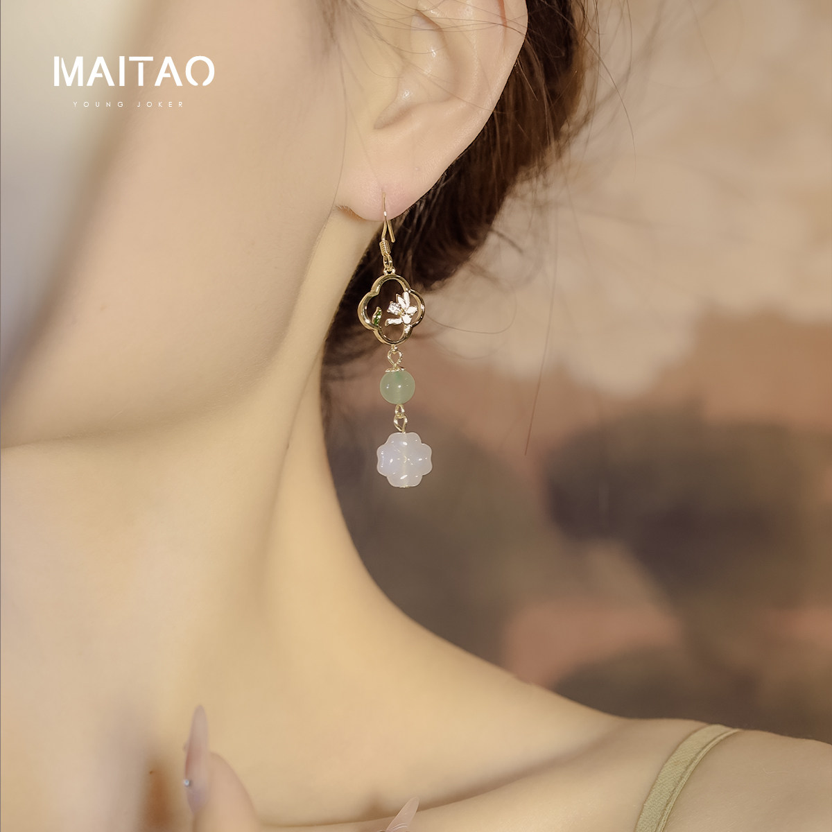 适合春天的新中式流苏耳环女2025新款爆款旗袍配汉服古风耳钉耳饰,淘宝优惠券,粉丝福利购,淘宝优惠卷