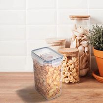 5 Size Single Clear Plastic Storage Jars Vacuum Proof Fresh