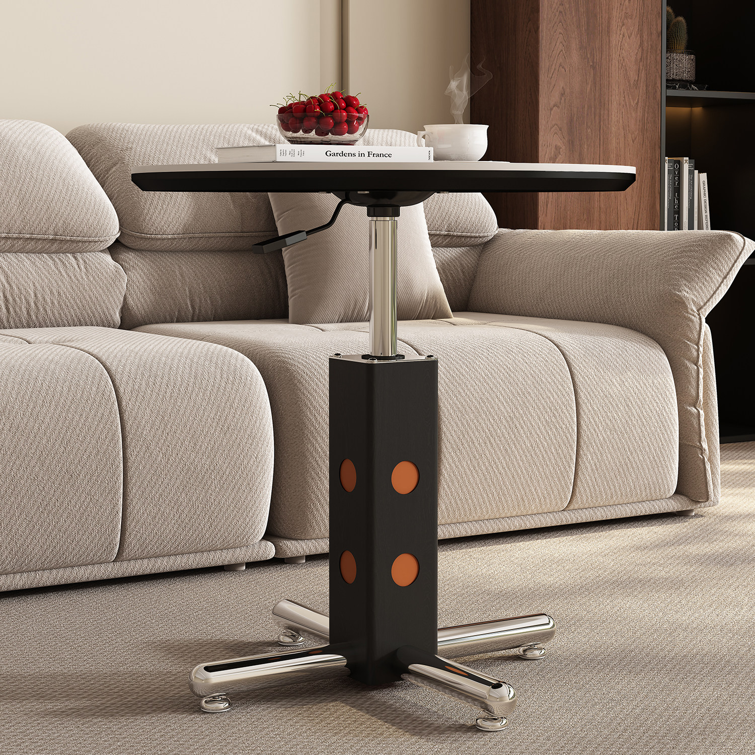 中古风可移动岩板角几沙发边几客厅小圆桌2025新款创意升降小茶几,淘宝优惠券,粉丝福利购,淘宝优惠卷