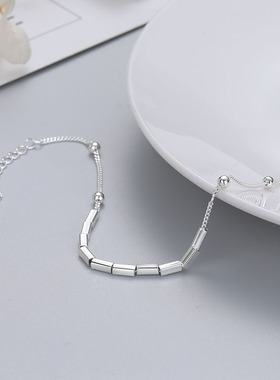 2025新款潮流小众S925银个性碎银圆珠链女士时尚简约情人节礼品